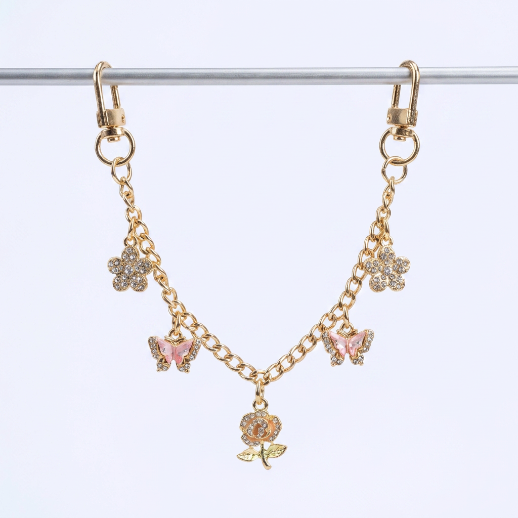 Custom -  Rose & Butterfly Charm
