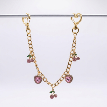 Custom -  Pink Heart & Cherry Charm